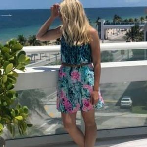 Lilly Pulitzer 100% silk mini dress size small